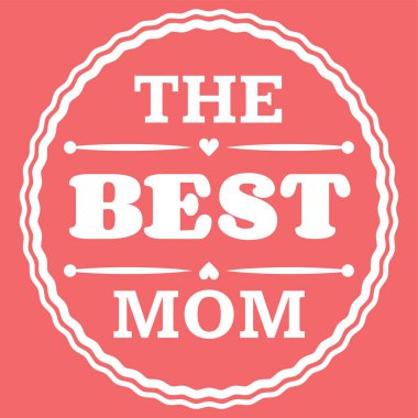 Mutlu anneler günü tipografi vektör çizim. Dünya hediye kartı en iyi anne.