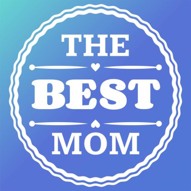 Mutlu anneler günü tipografi vektör çizim. Dünya hediye kartı en iyi anne.