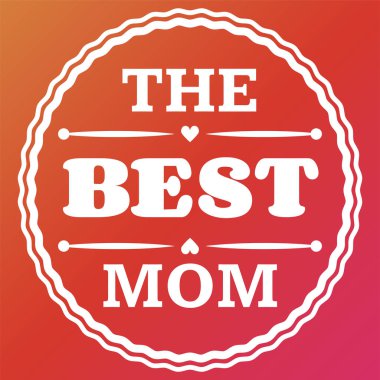 Mutlu anneler günü tipografi vektör çizim. Dünya hediye kartı en iyi anne.