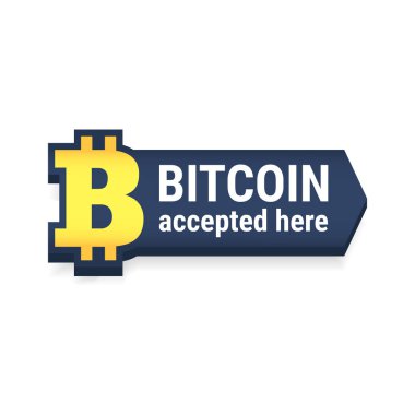 Altın bitcoin dijital para, kabul burada metin.