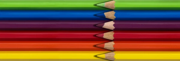Χρωματιστό μολύβι banner — Φωτογραφία Αρχείου