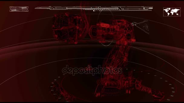 机器人平视显示器 — 图库视频影像