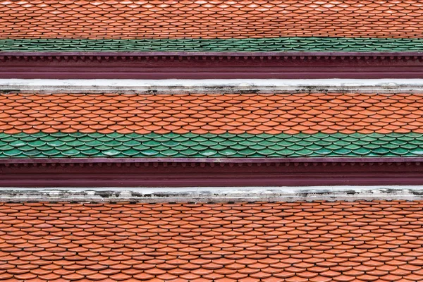 Architectural detail of roof tiles of Wat Phra Kaew, Temple of the Emerald Buddha, Bangkok, Thailand