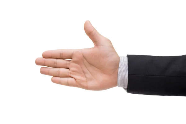 Geschäftsmann Hand isoliert auf weißem Hintergrund. Nahaufnahme — Stockfoto