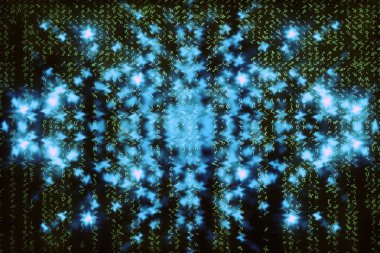 Mavi matris dijital arkaplan, siber uzay kavramı