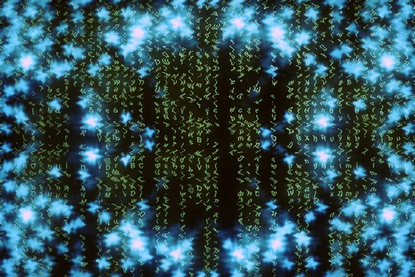 Blue Matrix Digital Background Cyberspace Concept — Stock Photo, Image