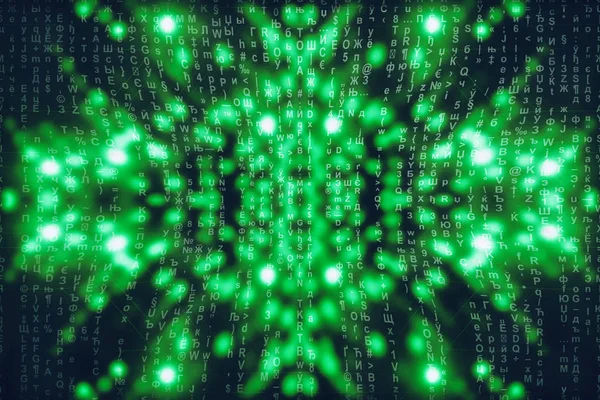 Цифровой Фон Зеленой Матрицы Концепция Киберпространства — стоковое фото