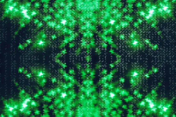 Green Matrix Digital Background Cyberspace Concept — Stock Photo, Image