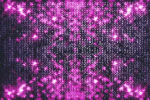 ピンクのマトリックスデジタル背景 サイバースペースの概念 — ストック写真