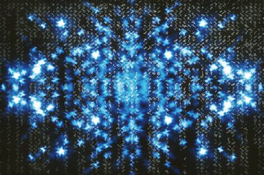 Mavi matris dijital arkaplan. Soyut siber uzay kavramı