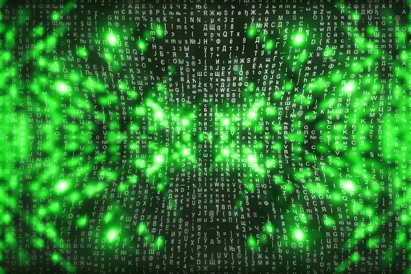 Sfondo Digitale Matrice Verde Concetto Astratto Cyberspazio — Foto Stock