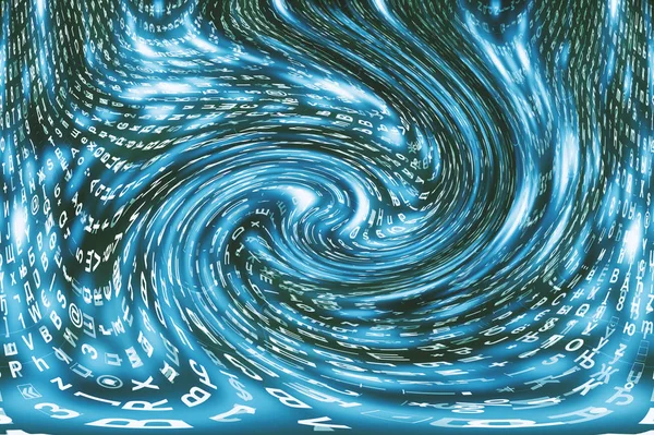 青いマトリックスデジタル背景 サイバースペースコンセプト — ストック写真
