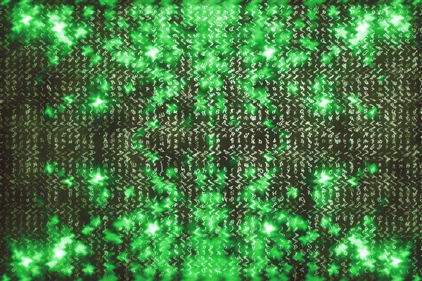 Fundo Digital Matriz Verde Conceito Abstrato Ciberespaço — Fotografia de Stock
