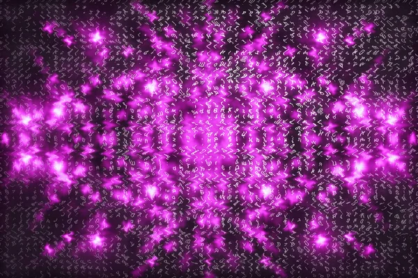 Pink Matrix Digital Background Distorted Cyberspace Concept — Stock Photo, Image