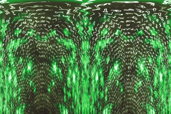Зеленый Матричный Цифровой Фон Искаженная Концепция Киберпространства Персонажи Падают Матрица — стоковое фото