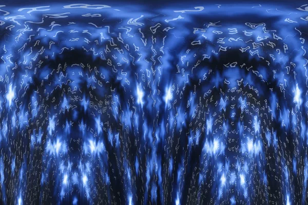 Синий Матричный Цифровой Фон Абстрактное Понятие Киберпространства — стоковое фото