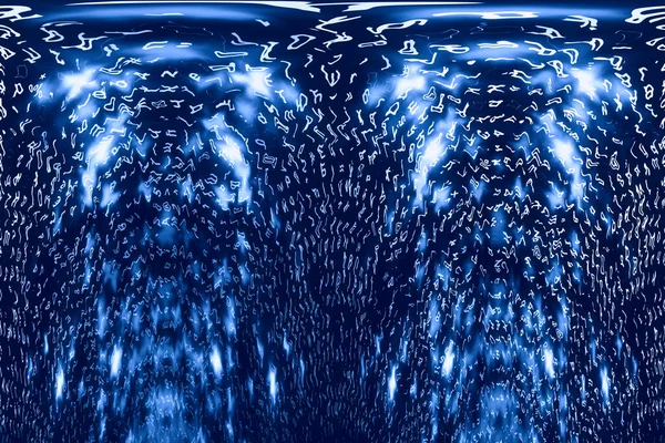 Blue Matrix Digital Background Distorted Cyberspace Concept Matrix Symbols Stream — 스톡 사진