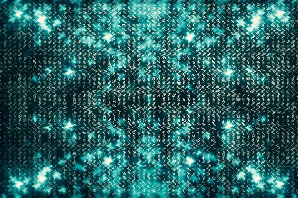 Blue Matrix Digital Background Abstract Cyberspace Concept Matrix Symbols Stream — Stock Photo, Image