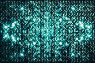 Mavi matris dijital arka plan. Soyut siber uzay kavramı. Karakterler düşer. Semboller akışından matris. Sanal gerçeklik tasarımı. Karmaşık algoritma veri hackleme. Cyan dijital kıvılcımlar.