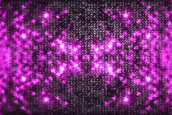 Pink Matrix Digital Background Abstract Cyberspace Concept Characters Fall Matrix — Stock Photo, Image