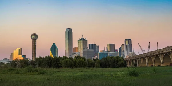 Dallas Skyline Sunset — Stock Photo, Image