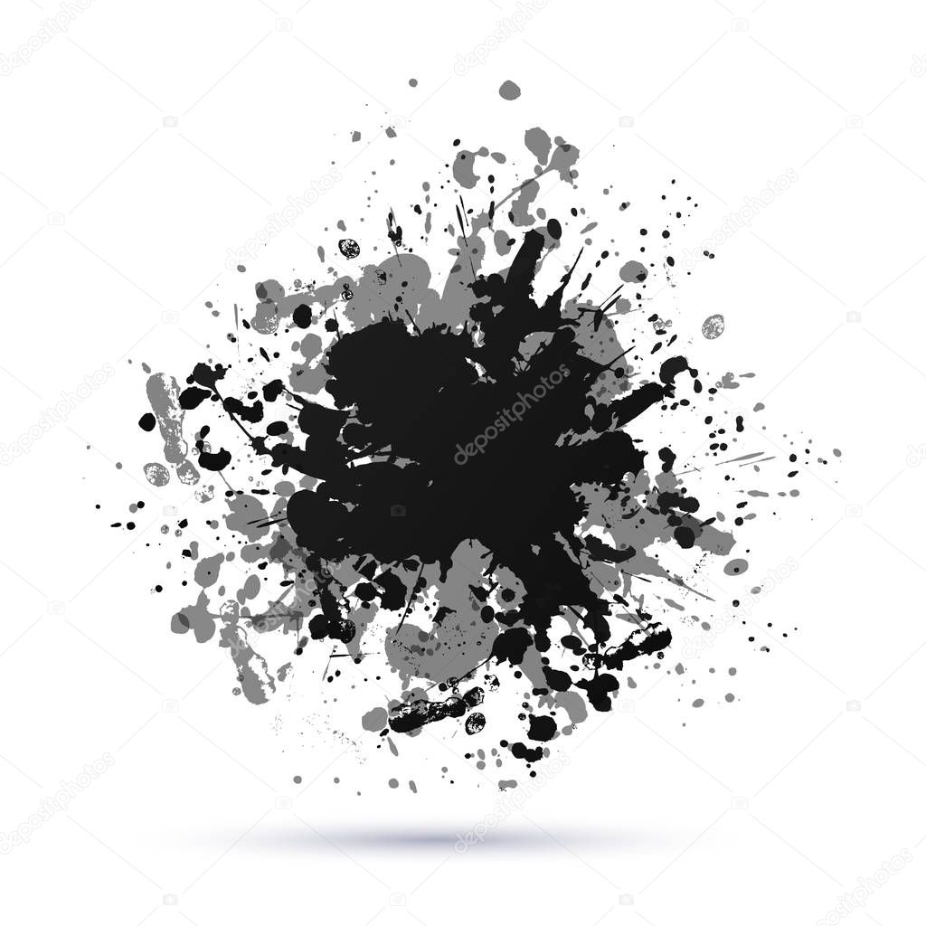 Download Vector abstract background with big splash. Grunge Vector ...