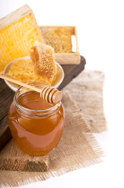 Honey isolated on white background — Stock Photo, Image