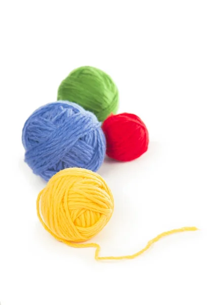 Needles Knitting White Background — Stock Photo, Image