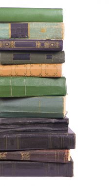 İzole kitap yığını