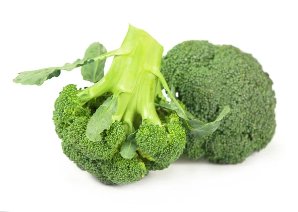 Broccoli isolati su bianco — Foto Stock