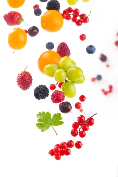 Berry mix isolated on a white background — Stock Photo, Image