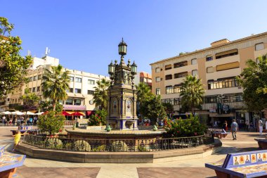 Algeciras, İspanya'nın eski şehir tarihi Meydanı.