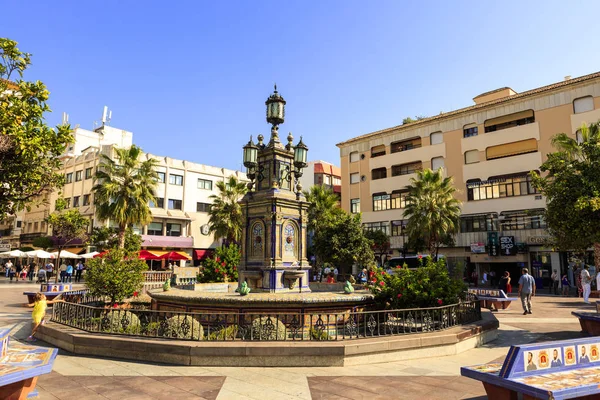 Historiska torget i gamla stan i Algeciras, Spanien. Stockbild