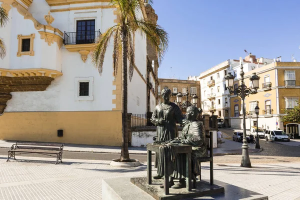 Bronzen standbeeld in Cadiz, Spanje. — Stockfoto