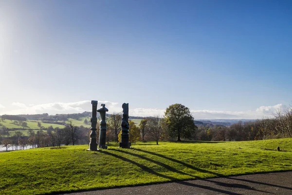 Wakefield Yorkshire Storbritannien November 2017 Landskap Med Upprätt Motiv Glenkiln — Stockfoto