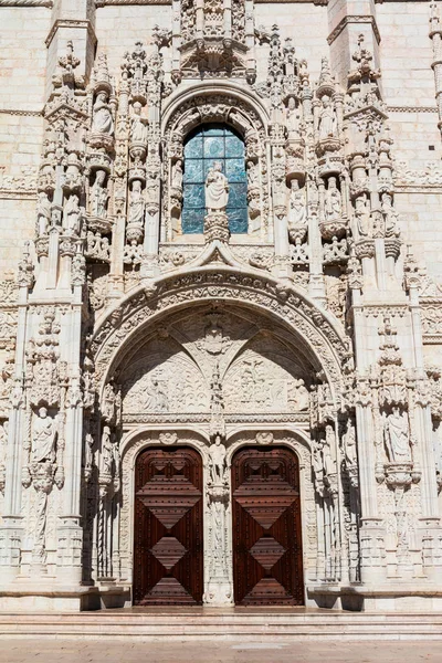 Mosteiro Dos Jeronimos Monastero Altamente Decorato Situato Nel Quartiere Belem — Foto Stock