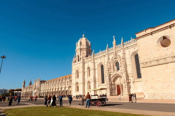 Lisbon Portugal Februari 2018 Mosteiro Dos Jeronimos Een Zeer Sierlijke — Stockfoto