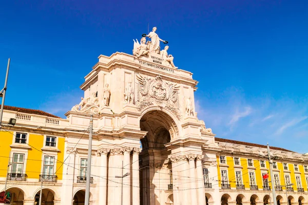 Rua Augusta Boog Het Praca Comrcio Commerce Square Het Engels — Stockfoto