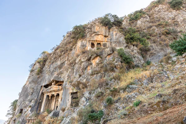 Grobowce Licyjskie Fethiye Prowincja Mugla Turcji — Zdjęcie stockowe