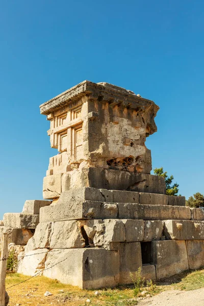 Μνημειακός Τάφος Στην Ξάνθο Αρχαία Πόλη Της Λυκίας Στην Επαρχία — Φωτογραφία Αρχείου