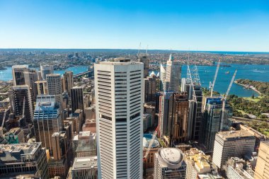 Sydney, Avustralya - 31 Mart 2019: Sydney Central Business District 'in gerçek manzarası.