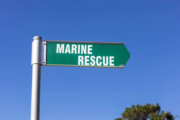 Groen Wit Mariniers Reddingsbord Aan Kust Van Eden Australië — Stockfoto