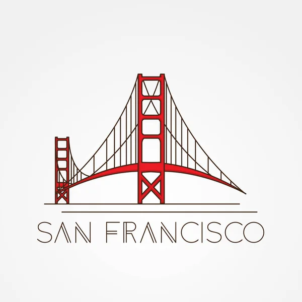 Golden Gate bridge — Stock Vector