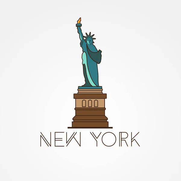 ニューヨークの自由の女神 — ストックベクタ