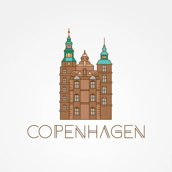 Copehnagen でローゼンボー城 — ストックベクタ