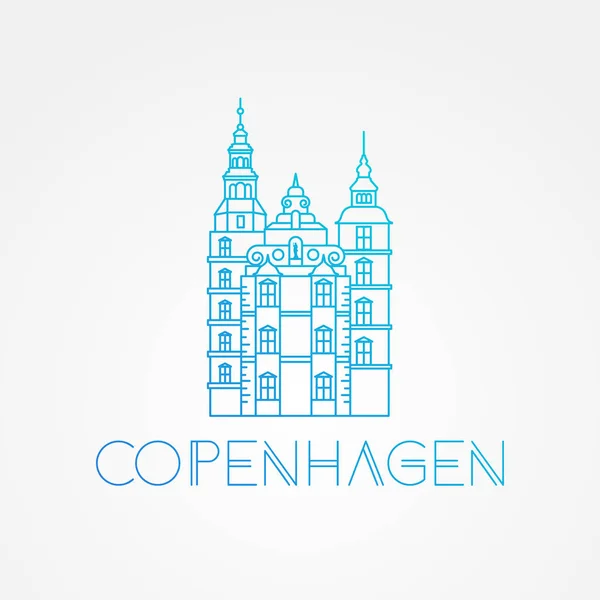 Copehnagen kalede Rosenborg — Stok Vektör