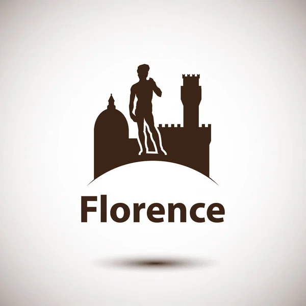 Florence silhouet pictogram — Stockvector