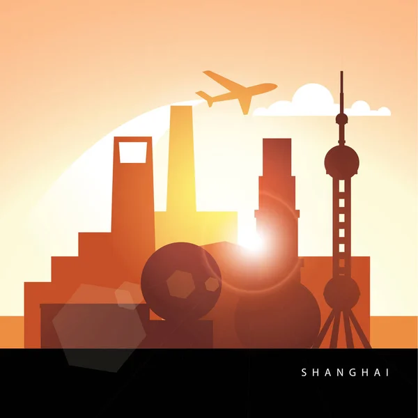 Shanghai Chine Concept — Image vectorielle