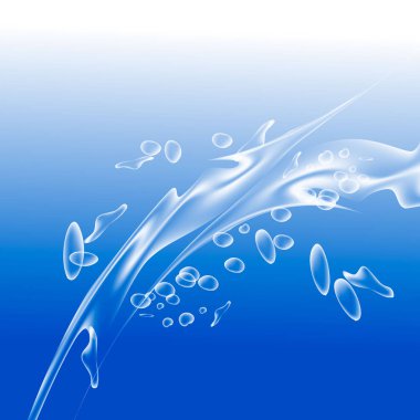 Şeffaf su sıçramalarına, izole üzerinde şeffaf arka plan damla. Vektör çizim