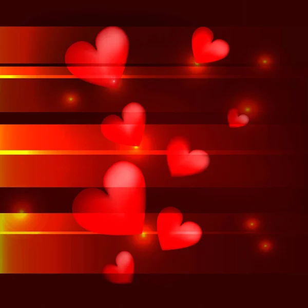 Carte postale pour la Saint Valentin, avec illustration vectorielle coeur — Image vectorielle